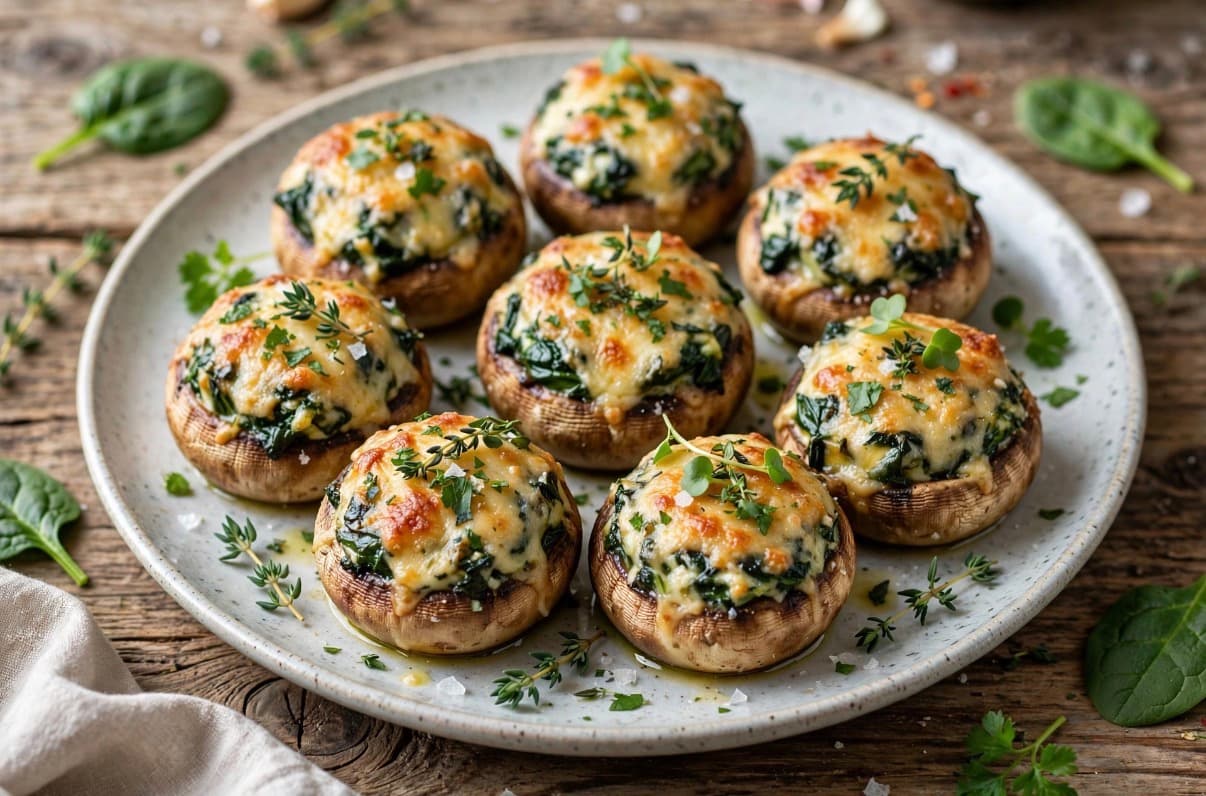 Stuffed Mushroom with Spinach